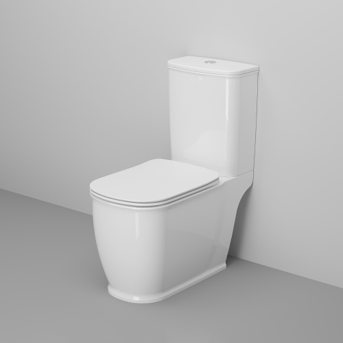 Унитаз напольный с бачком Ambassador Royal 267K19001S белый с сиденьем каскадный смыв - фото 2